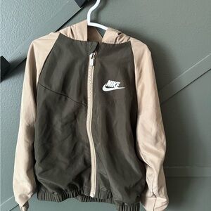 Nike Olive and Beige Hooded Jacket